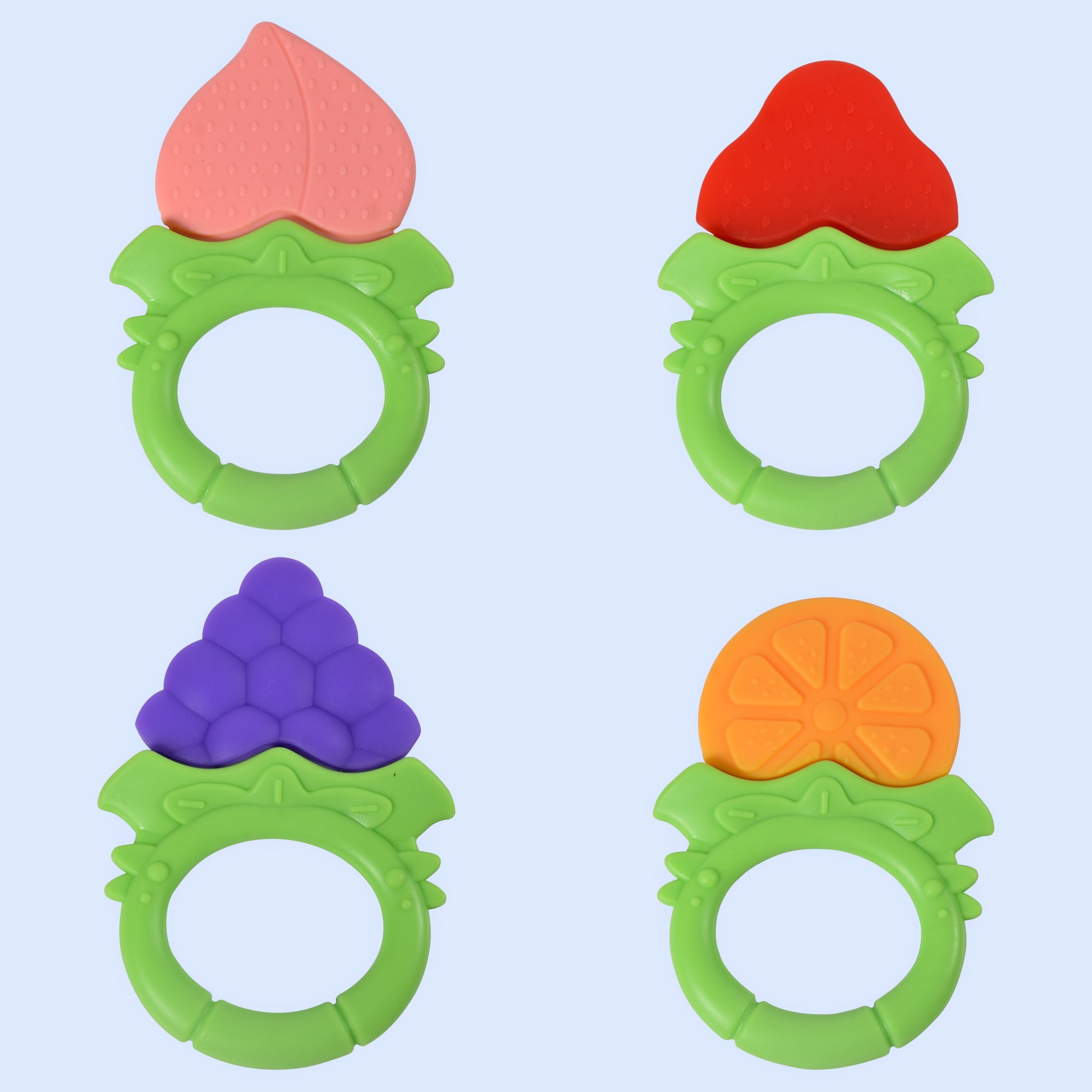 Littloo Baby Teether (Fruit-Shape) - </br> Pack of 4 - Littloo