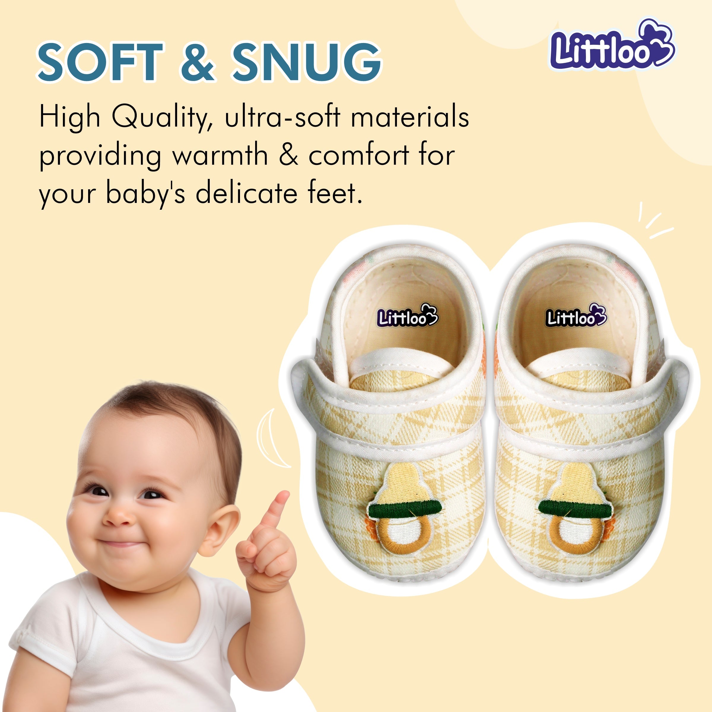 LITTLOO Baby Booties | Yellow - Littloo