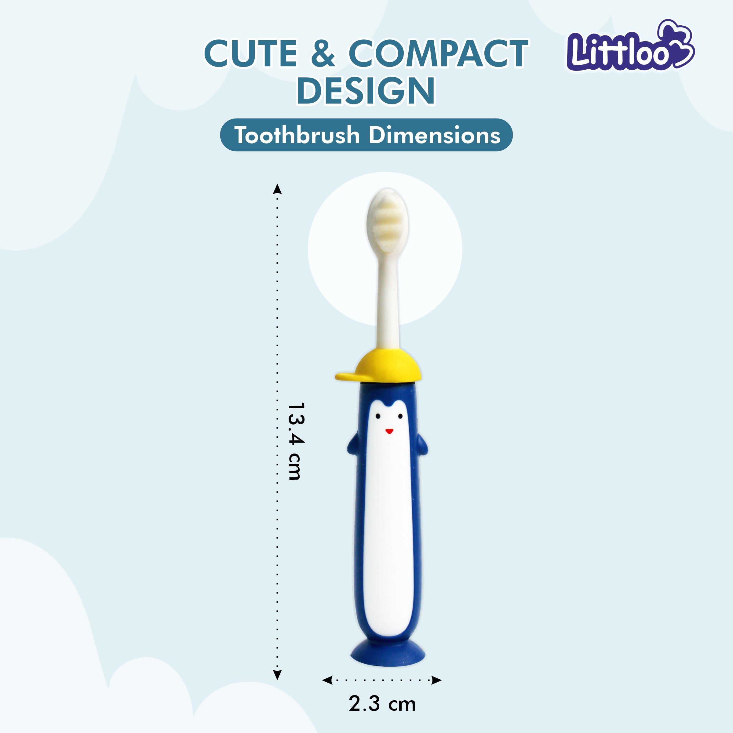 Littloo Penguin Manual Toothbrush for Baby & Kids - Littloo
