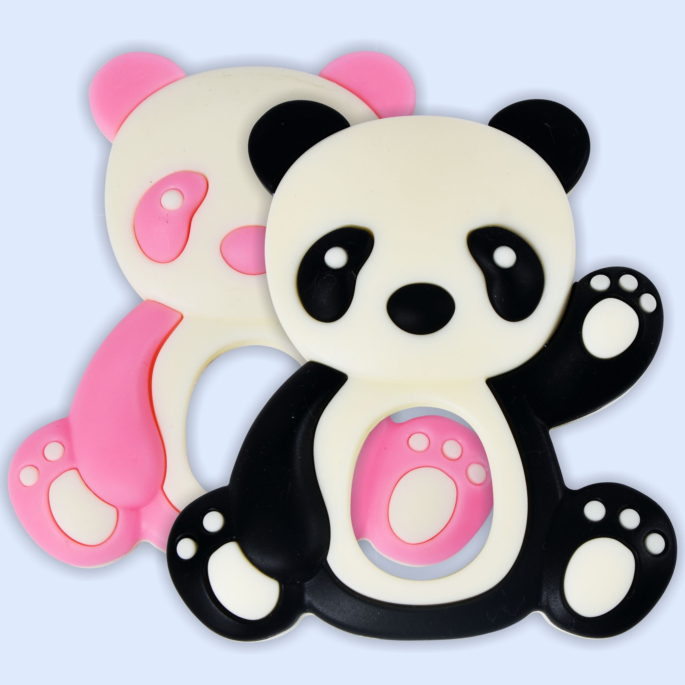 Littloo Panda teether (Black, Pink) - </br> Pack of 2 - Littloo