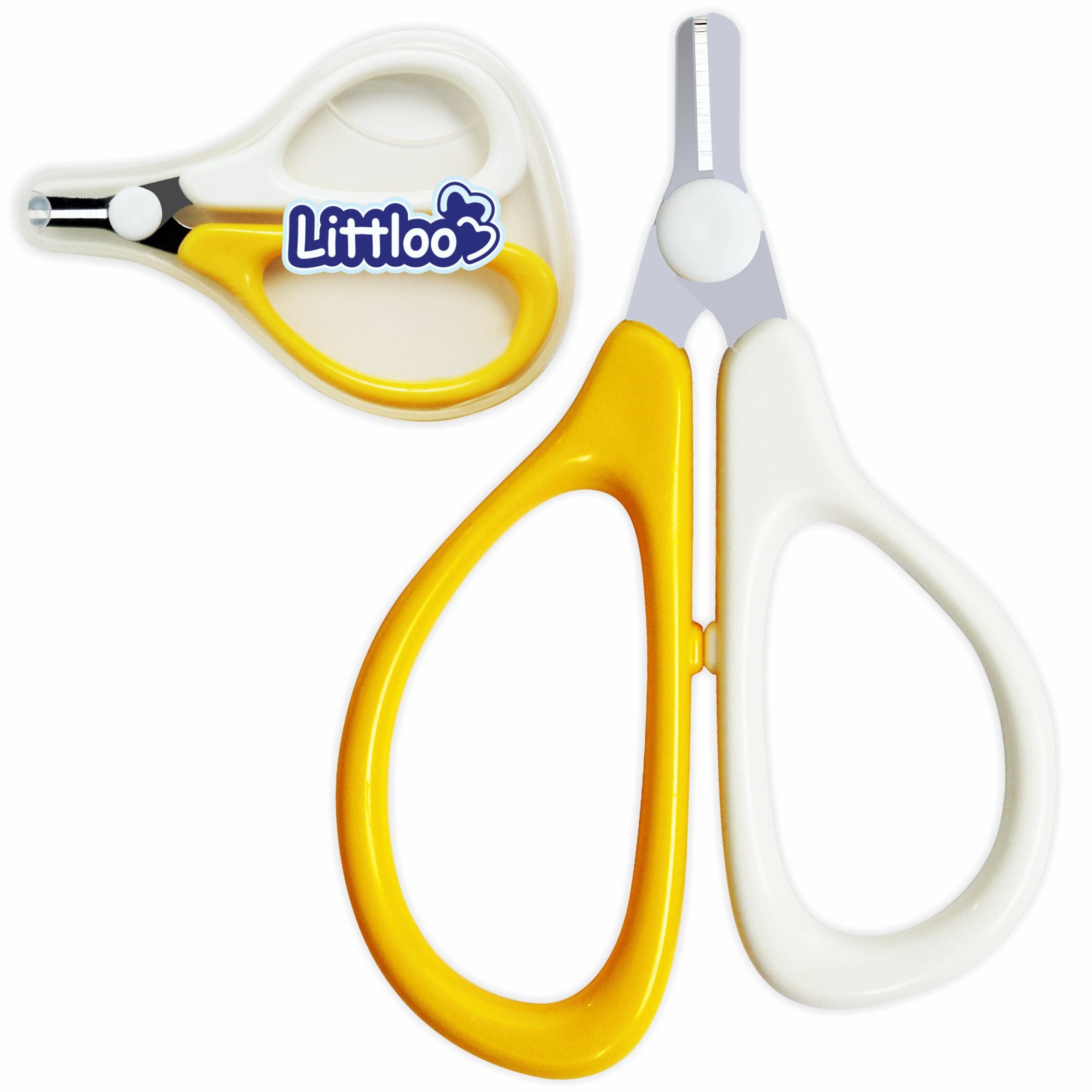 Littloo Baby Nail Scissors - Gentle and Precise Nail Care for Your Little One | Yellow - Littloo
