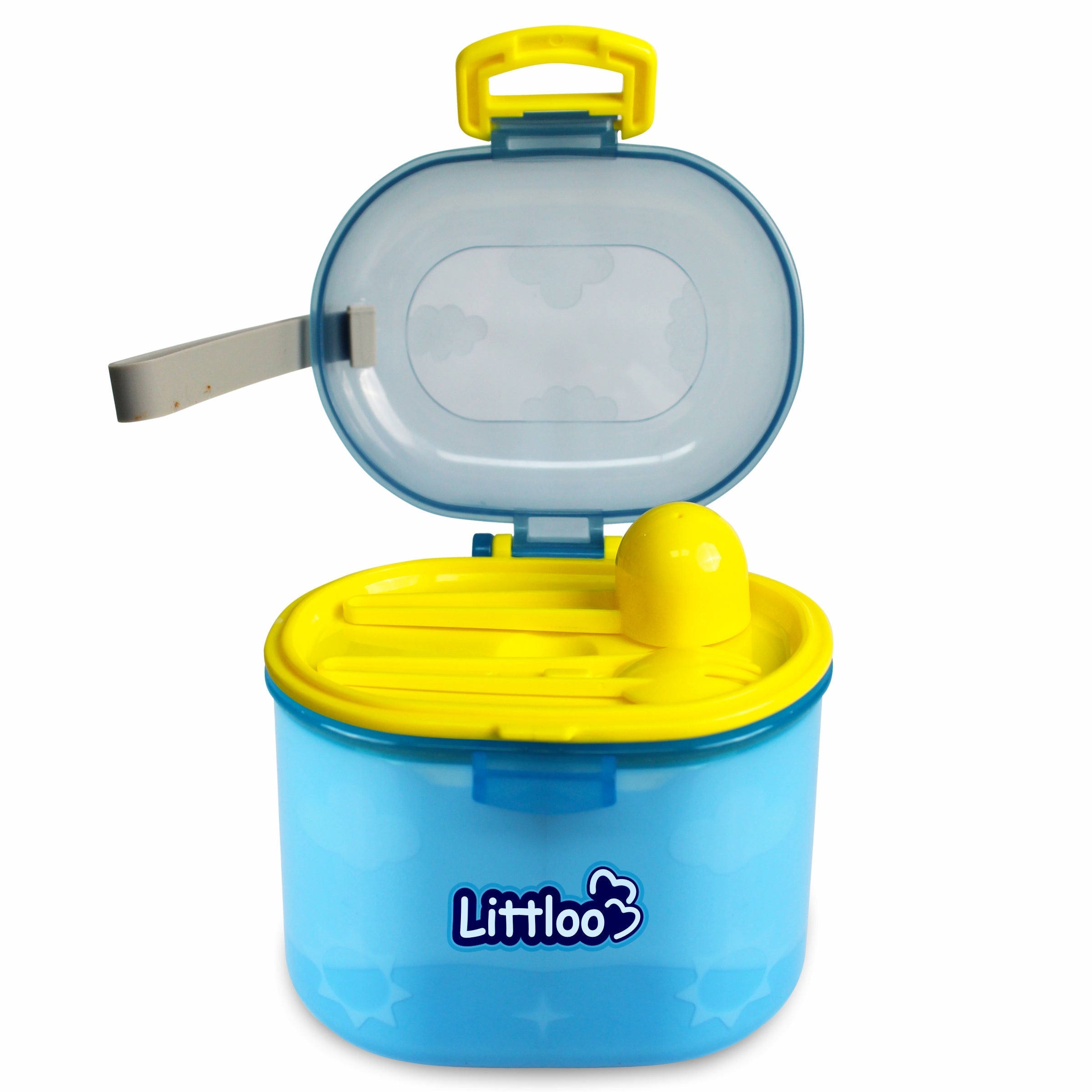 Littloo Baby Formula Box with Spoon and Fork | Blue - Littloo