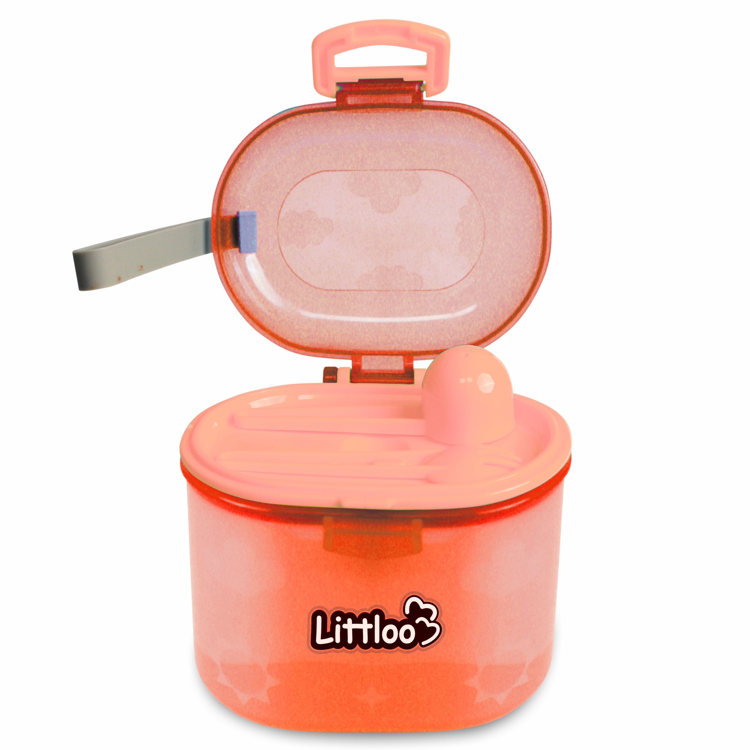 Littloo Baby Formula Box with Spoon and Fork | Pink - Littloo