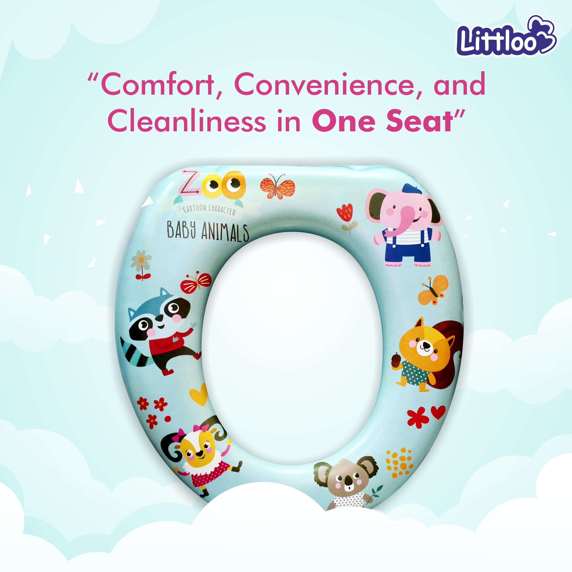 Littloo Baby Potty Seat - Comfort and Confidence for Your Toddler's Potty Training Journey - Blue - Littloo