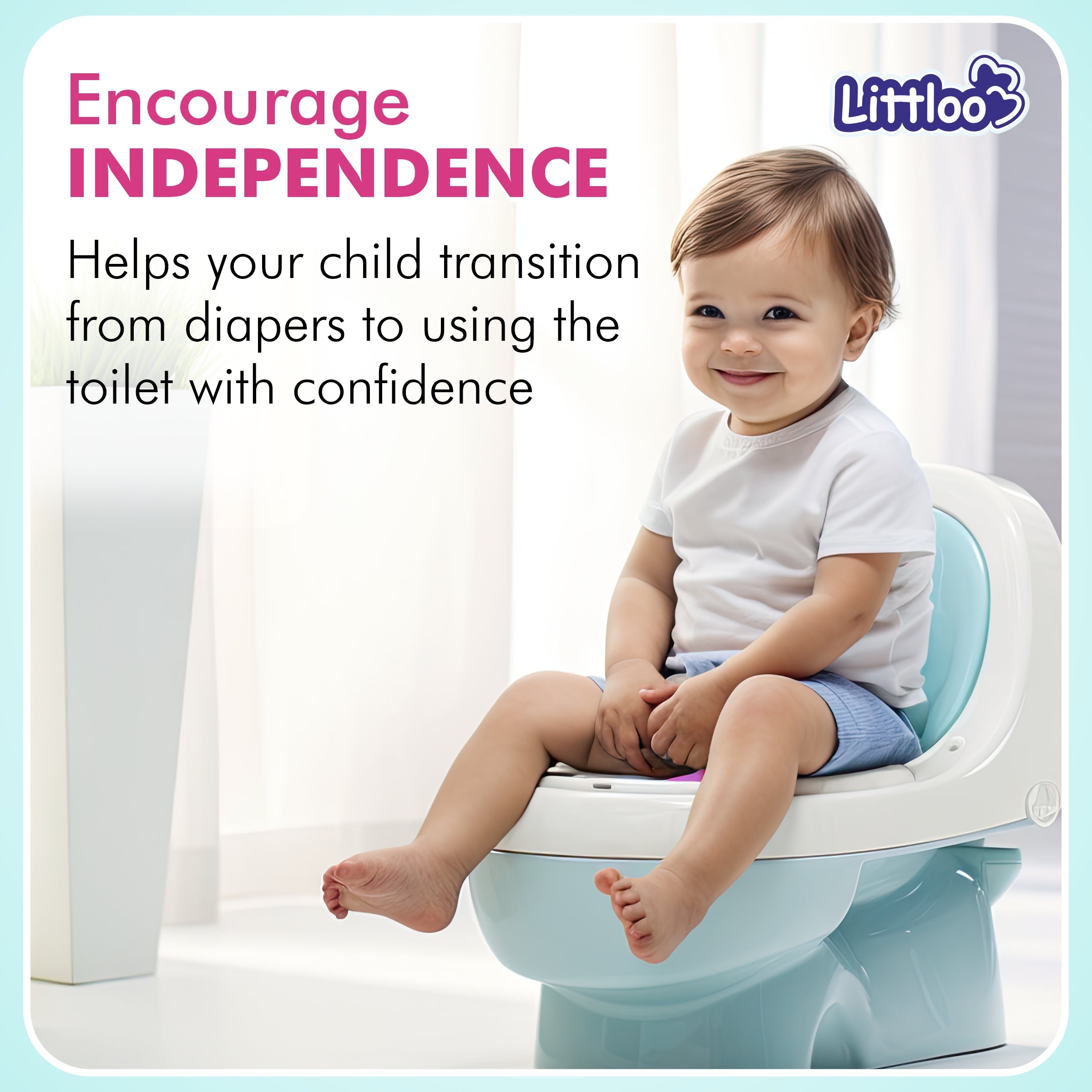 Littloo Baby Potty Seat - Comfort and Confidence for Your Toddler's Potty Training Journey - Blue - Littloo