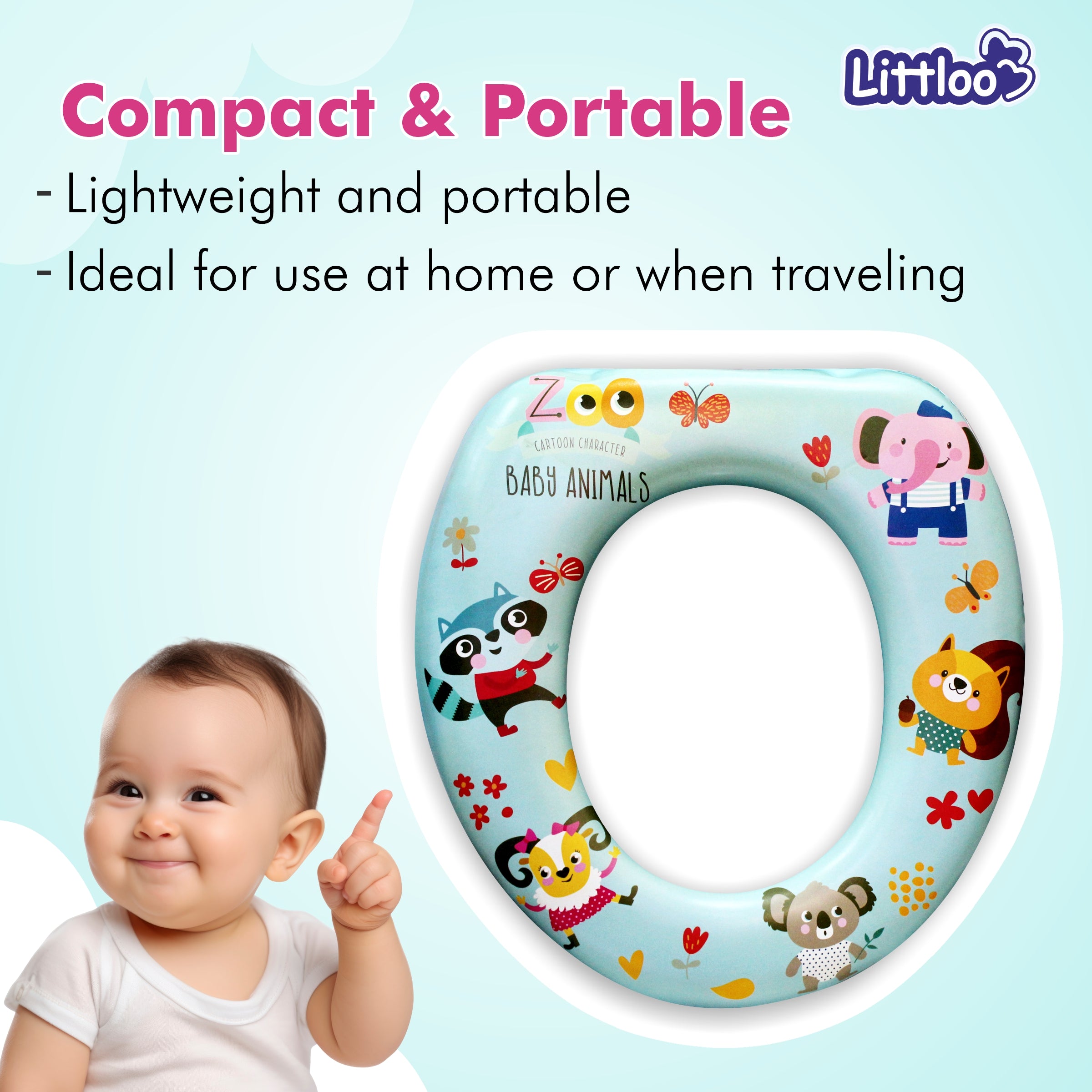 Littloo Baby Potty Seat - Comfort and Confidence for Your Toddler's Potty Training Journey - Blue - Littloo