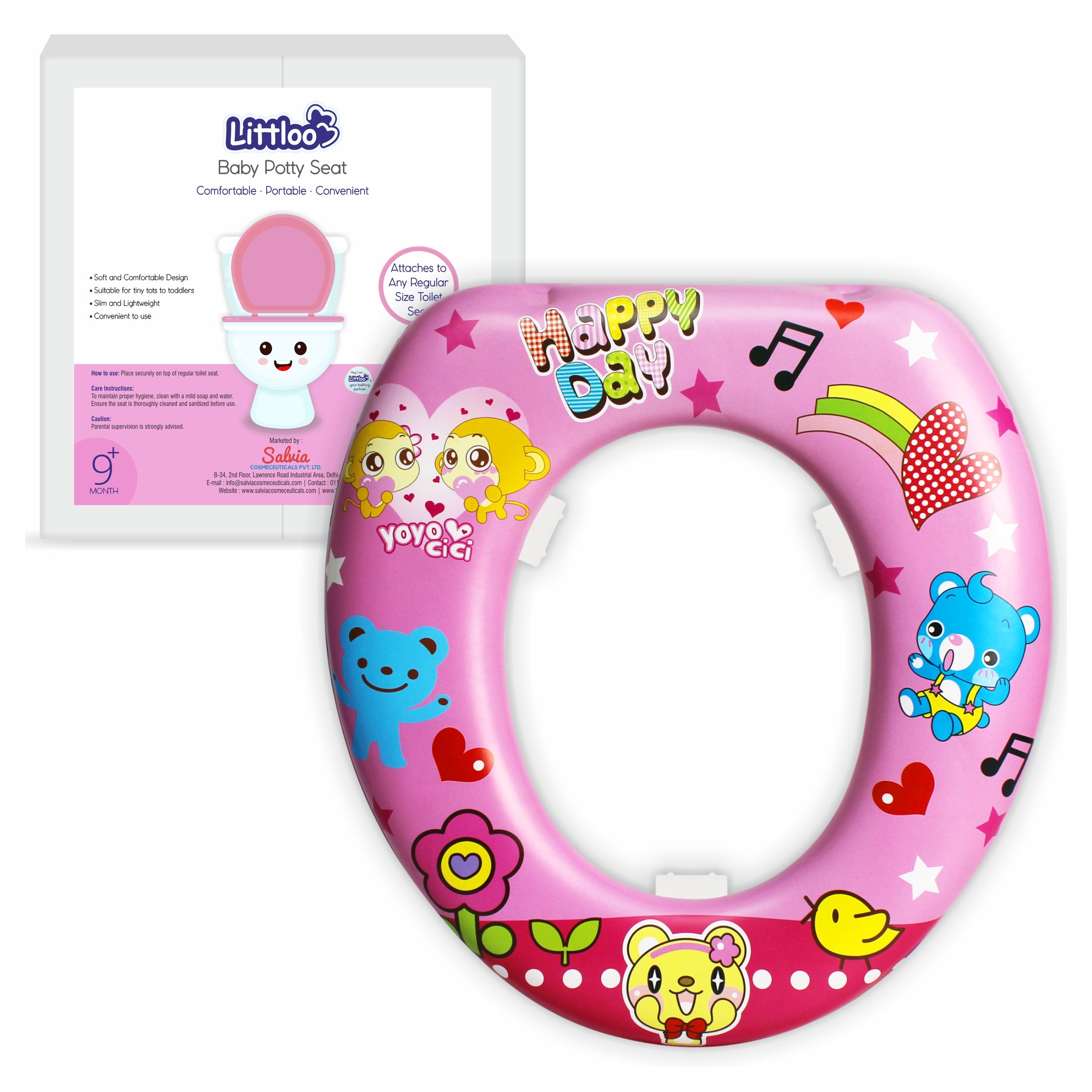 Littloo Baby Potty Seat - Comfort and Confidence for Your Toddler's Potty Training Journey - Pink - Littloo