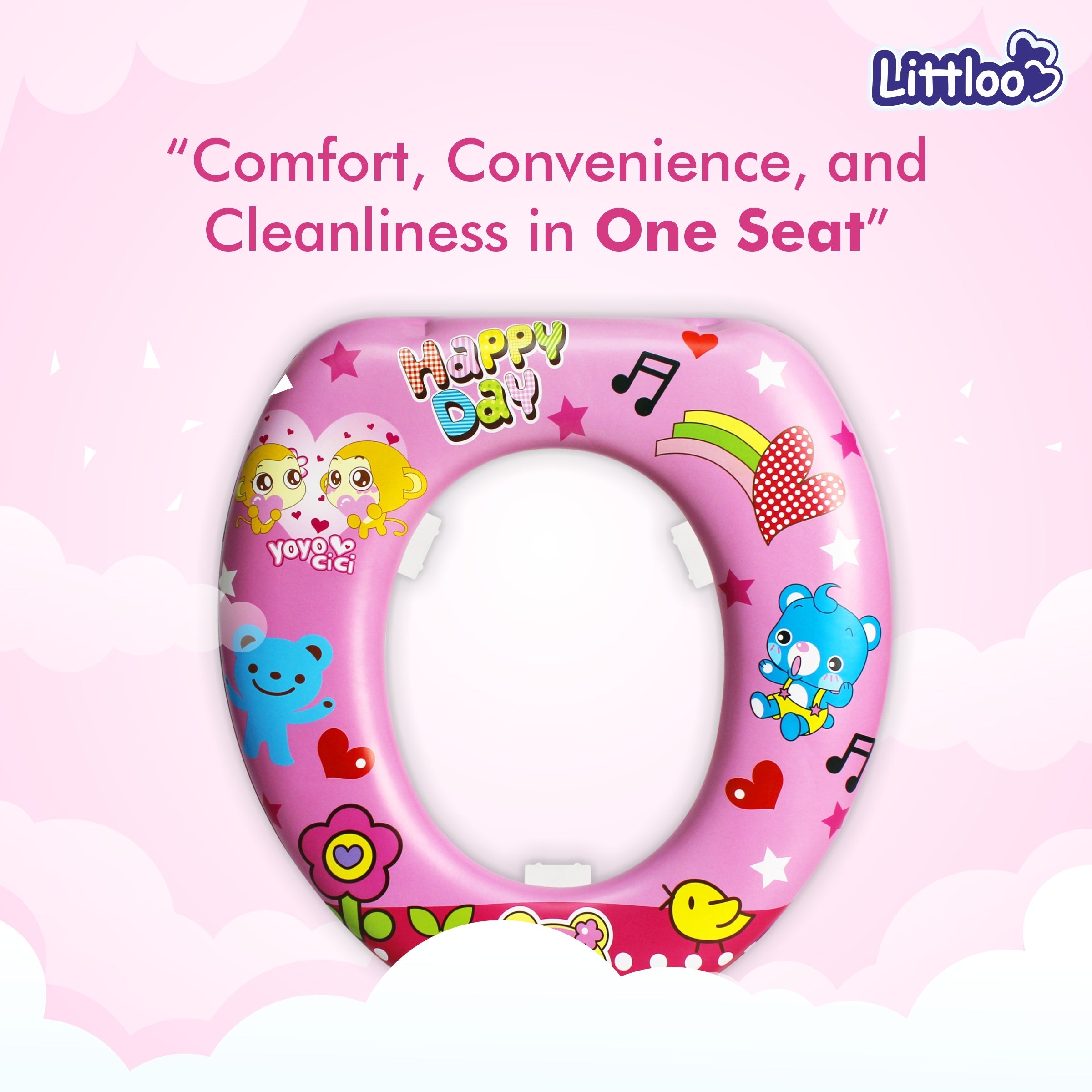 Littloo Baby Potty Seat - Comfort and Confidence for Your Toddler's Potty Training Journey - Pink - Littloo