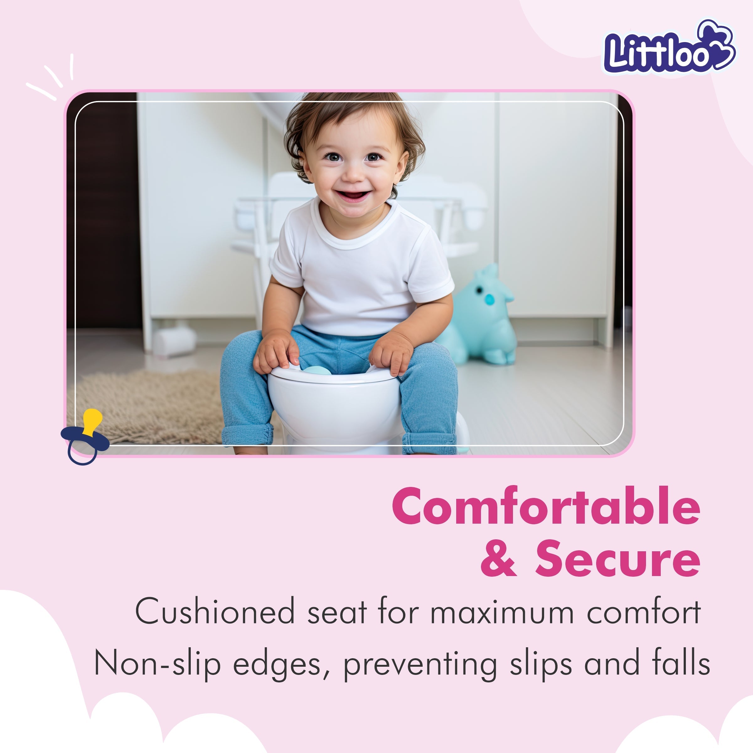 Littloo Baby Potty Seat - Comfort and Confidence for Your Toddler's Potty Training Journey - Pink - Littloo