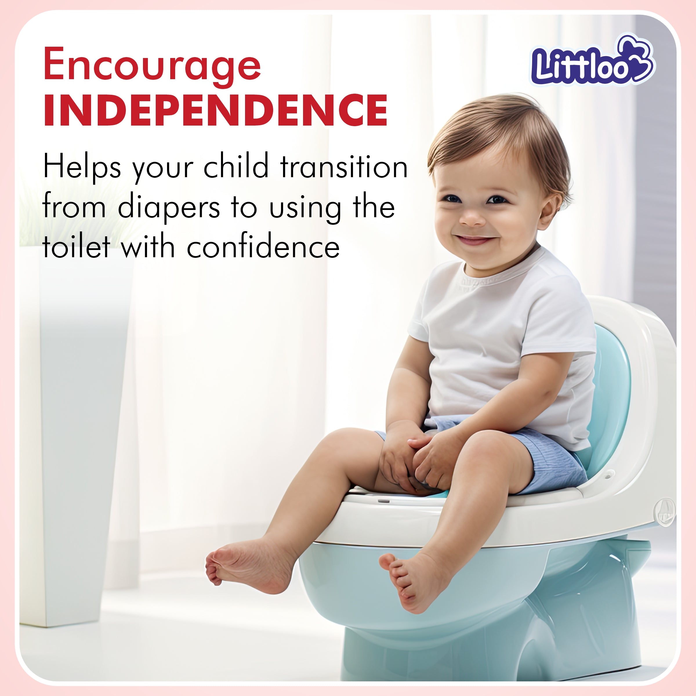 Littloo Baby Potty Seat - Comfort and Confidence for Your Toddler's Potty Training Journey - Red - Littloo