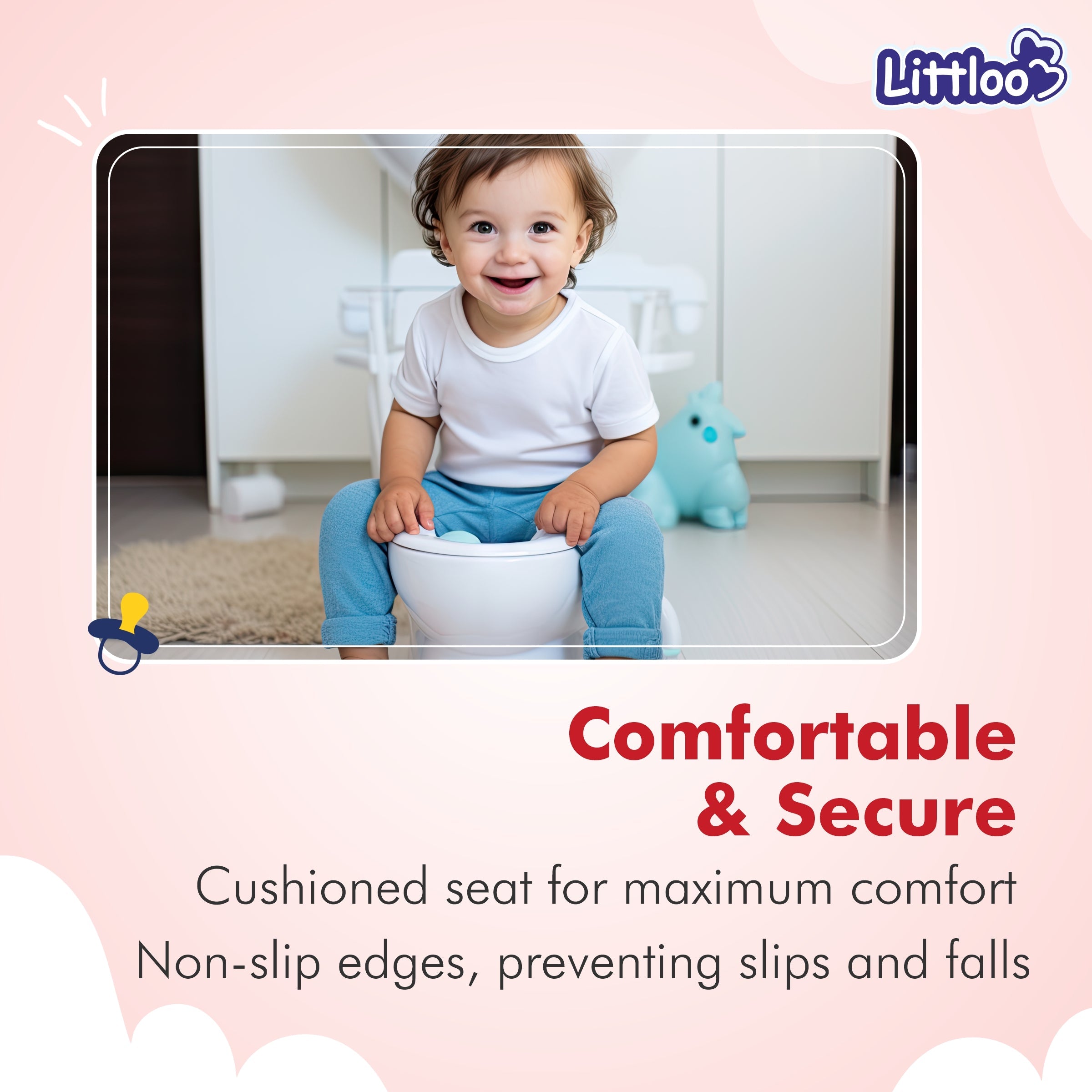 Littloo Baby Potty Seat - Comfort and Confidence for Your Toddler's Potty Training Journey - Red - Littloo