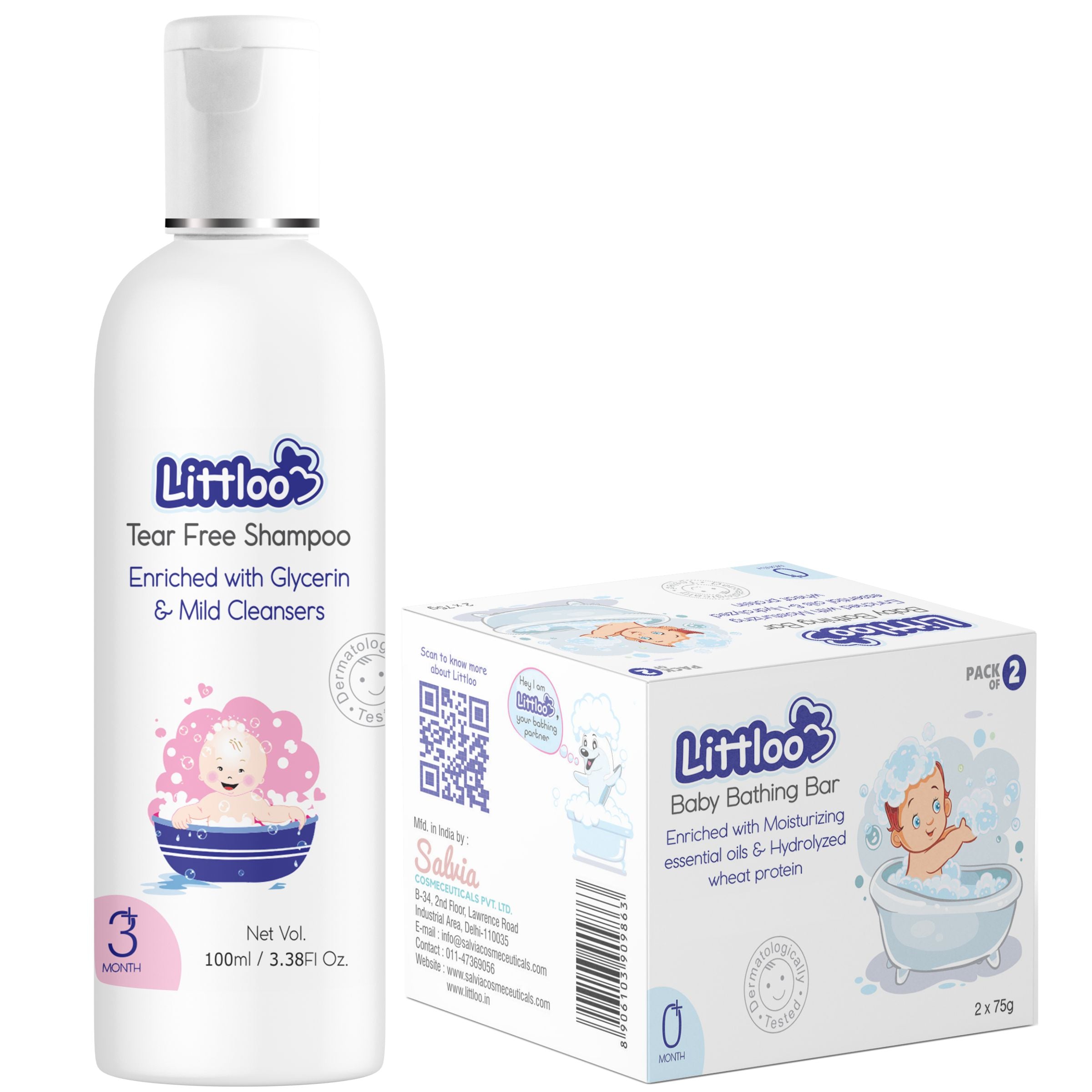 Baby Bathing & Tear Free Shampoo - Littloo